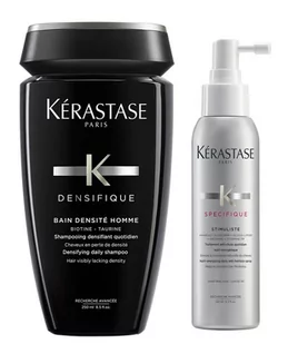 Kerastase, męski zestaw: szampon, kąpiel zagęszczająca + spray pobudzający wzrost, 250ml+125ml - Zestawy kosmetyków męskich - miniaturka - grafika 1
