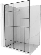 Ścianki i drzwi prysznicowe - Mexen Kioto L ścianka prysznicowa Walk-in 120 x 200 cm, czarny wzór, czarna - 800-120-103-70-78 - miniaturka - grafika 1