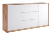 Komody - Komoda z szufladami i półkami dąb craft + biały 160 cm A1-R71 - miniaturka - grafika 1