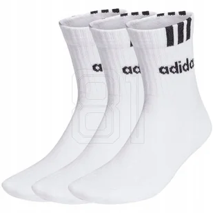 Skarpety adidas 3-Stripes Linear Half-Crew Cushioned 3p HT3437 34-36 - Skarpetki męskie - miniaturka - grafika 1