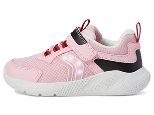 Geox Dziewczęce sneakersy J Sprintye Girl, Lt Pink Black, 35 EU - Buty dla dziewczynek - miniaturka - grafika 1