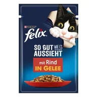 Mokra karma dla kotów - Felix So gut wie es aussieht Wołowina 26x85 g - miniaturka - grafika 1
