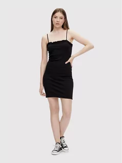 Sukienki - Pieces Sukienka letnia Tegan 17113889 Czarny Slim Fit - grafika 1