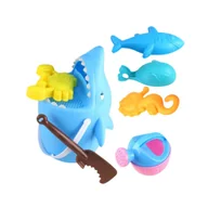 Zabawki do piasku - Wiaderko Rekin z Zestawem Zabawek do Piasku - miniaturka - grafika 1