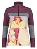 Bluzy damskie - CMP Bluza polarowa w kolorze fioletowym ze wzorem - miniaturka - grafika 1