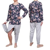 Piżamy damskie - Śpiochy Dla Dorosłych Body Alzheimer Demencja Piżama Pajac Dla Chorych Xxl - miniaturka - grafika 1