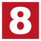 Systemy ekspozycyjne i znaki informacyjne - BC028 LICZBA 8, PS - PŁYTA PCV 1MM FOTOLUMINESCENCYJNA; (350X350MM) - miniaturka - grafika 1