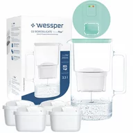 Dzbanki filtrujące - Dzbanek filtrujący Wessper Aquamax 3,3l - Licznik LED + 5x Filtr do wody - miniaturka - grafika 1