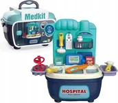 Zabawy w naśladowanie dorosłych - MAŁY LEKARZ W WALIZCE ZESTAW DOKTORA SZPITAL DLA LALEK MISIÓW - miniaturka - grafika 1