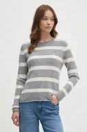 Swetry damskie - Tommy Hilfiger sweter damski kolor szary lekki WW0WW44161 - miniaturka - grafika 1