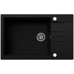 EOS Zlewozmywak granitowy z ociekaczem LIMA czarny brokat złoty - Zlewozmywaki EOS Zlewozmywak granitowy z ociekaczem LIMA czarny brokat złoty - Zlewozmywaki - miniaturka - grafika 1