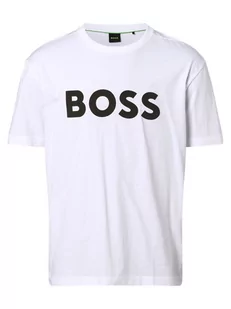BOSS Green - T-shirt męski  Tee 1, biały - Koszulki męskie - miniaturka - grafika 1