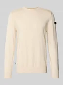 Swetry męskie - Sweter z dzianiny z prążkowanymi wykończeniami - miniaturka - grafika 1