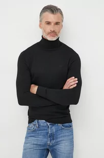 Calvin Klein sukienka wełniana męski kolor czarny lekki z golferm - Swetry męskie - miniaturka - grafika 1