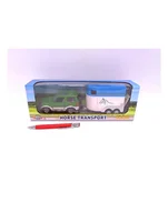 Samochody i pojazdy dla dzieci - hipo Auto + przyczepa z dwoma końmi 35cm - miniaturka - grafika 1