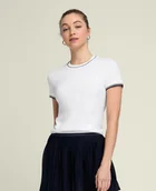 Koszulki sportowe damskie - Koszulka damska Wilson W Team Seamless Tee Bright White XS - miniaturka - grafika 1