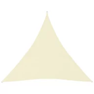 Parasole ogrodowe - vidaXL Żagiel ogrodowy, tkanina Oxford, trójkątny, 3x3x3 m, kremowy 135225 - miniaturka - grafika 1
