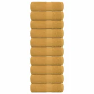 Ręczniki - vidaXL Ręczniki mydlane 10 szt. Złote 30x30 cm 360 gsm 100% bawełna - miniaturka - grafika 1