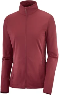 Salomon Bluza Essential Lightwarm FZ W Pomegranate C15804 - Bluzy sportowe męskie - miniaturka - grafika 1