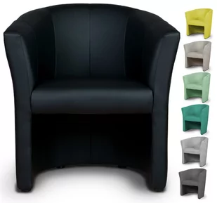 Fotel Cafe czarny ekoskóra wysokogatunkowa - Fotele - miniaturka - grafika 1