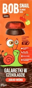Przekąska Bob Snail galaretka jabłko-wiśnia w czekoladzie 27 g - Galaretki - miniaturka - grafika 1