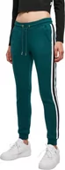 Spodnie damskie - Urban Classics Damskie spodnie sportowe Ladies College Contrast Sweatpants damskie spodnie do biegania z paskiem i ściągaczem, w 4 kolorach, rozmiary XS - 5XL, Jasper/White/Black, XS - miniaturka - grafika 1