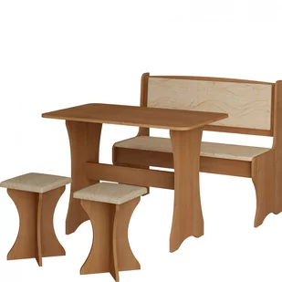 Zestaw Kuchenny z Taboretem Zestaw Kuchenny MebloCross Craft Biały, Tkanina Monaco - Stoły z krzesłami - miniaturka - grafika 1