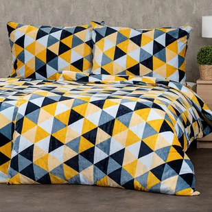 4Home Pościel mikroflanela Scandi triangle, 140 x 220 cm, 70 x 90 cm - Pościel - miniaturka - grafika 1