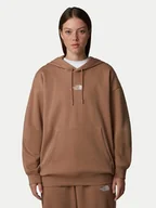 Bluzy damskie - The North Face Bluza Essential NF0A89EN Brązowy Oversize - miniaturka - grafika 1