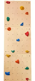 Ścianka wspinaczkowa domowa dla dzieci 225x75cm + 15 kamieni wspinaczkowych | sklejka 100% ECO | CE | Create For You - Wyposażenie sportowe i gimnastyczne - miniaturka - grafika 1