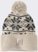 Czapki damskie - Czapka Carhartt Knit Pom Jacquard Beanie Oat Milk - miniaturka - grafika 1