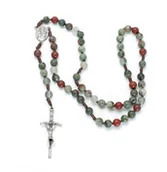 Różańce - Męski różaniec ręcznie robiony, heliotrop / krwawnik 6mm - "Szósta warstwa" - miniaturka - grafika 1