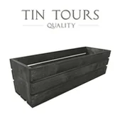 Donice - CZARNA DREWNIANA SKRZYNKA NA KWIATY I ZIOŁA 50x18x15 cm - miniaturka - grafika 1