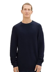 TOM TAILOR sweter męski, 13160 – Knitted Navy Melange, XXL - Swetry męskie - miniaturka - grafika 1