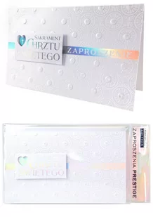 Kukartka Zaproszenie ZP-015 Chrzest (5 szt.) - Pamiątka Chrztu Świętego - miniaturka - grafika 1