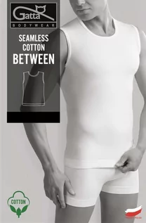 Koszulki męskie - KOSZULKA GATTA BETWEEN SEAMLESS COTTON (kolor czarny, rozmiar XL) - grafika 1