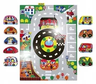 Maty edukacyjne - Mata z samochodzikami - do zabawy miasto ze szkołą i strażą pożarną - miniaturka - grafika 1