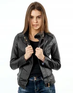 Moda i Uroda OUTLET - Kurtka Ramoneska Damska Krótka Motor Skóra 211-1 S - miniaturka - grafika 1
