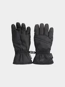 Rękawice narciarskie - 4F Rękawiczki narciarskie dziecięce - czarne M - miniaturka - grafika 1