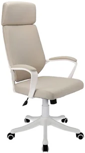 Fotel biurowy, krzesło biurowe Elior Beżowy ergonomiczny fotel biurowy z zagłówkiem do komputera D7-T03 - Fotele i krzesła biurowe - miniaturka - grafika 1