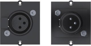Bachmann BACHMANN Ramka XLR 3-biegunowa żeńska, zacisk śrubowy 3-biegunowy Zaślepka