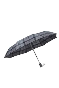 Samsonite Alu Drop S - Safe 3 Section Auto Open Close parasol przeciwsłoneczny, 28,5 cm, srebrny (Silver Grey Check), Srebrny (Silver Grey Check), parasole - Parasole - miniaturka - grafika 1
