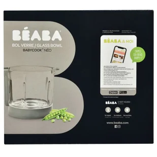 Beaba Szklany dzbanek Babycook Neo, szary - Miseczki i talerzyki dla dzieci - miniaturka - grafika 1