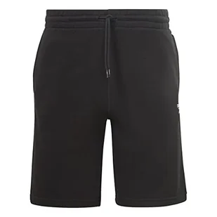 Reebok Męskie szorty z lewej nogawki, czarne, 2XL, Czarny, XXL - Spodenki damskie - miniaturka - grafika 1