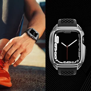 Kingxbar CYF148 2w1 pancerne etui Apple Watch SE, 6, 5, 4 (44 mm) ze stali nierdzewnej z paskiem srebrne - Akcesoria do smartwatchy - miniaturka - grafika 11