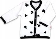 Kaftaniki dla niemowląt - KAFTANIK koszulka ROZPINANY Myszka BIEL 74 KLEKLE - miniaturka - grafika 1