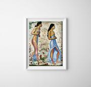 Plakaty - Plakat w stylu vintage Dwie kobiety w kwiatach Ferdinand Hodler A4 21x29cm z ramką pion - miniaturka - grafika 1