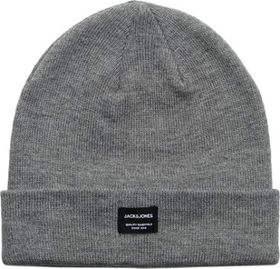 Jack & Jones Jack&Jones męska czapka zimowa Jacdna Beanie noos 12092815 GREY MELANGE - Czapki damskie - miniaturka - grafika 1