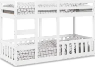 Łóżka dla dzieci i młodzieży - vidaXL Łóżko piętrowe, białe, 90x190 cm, lite drewno sosnowe - miniaturka - grafika 1