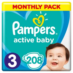 Pampers Active Baby 3 208 szt. - Pieluchy - miniaturka - grafika 1
